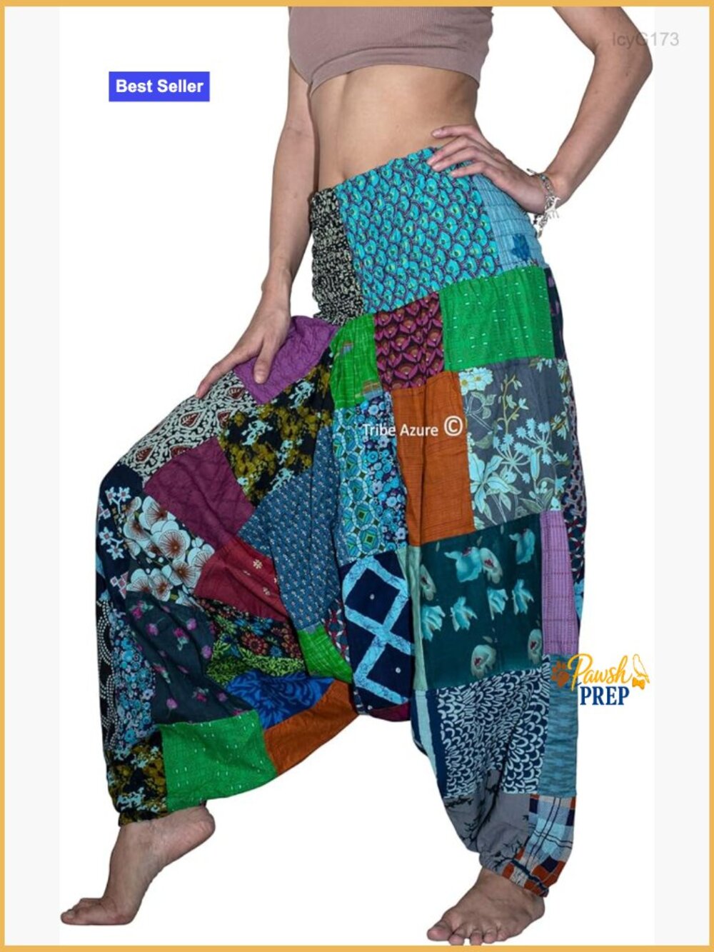 Baggy Cotton Yoga Pants Patchwork Boho Hippie Comfortable Wide Leg